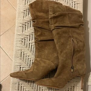 Vince Camuto Suede Tan Knee-High Boots